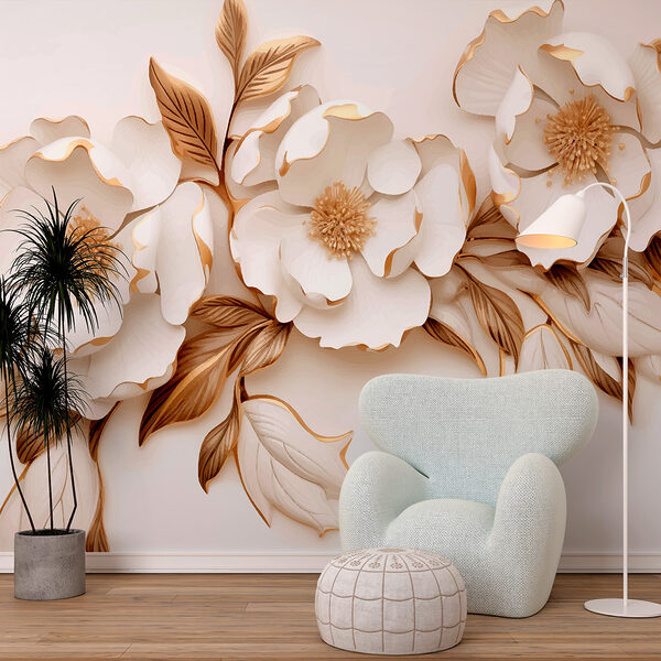 Fioriture eleganti in tonalità crema. Fioriture eleganti in tonalità crema.