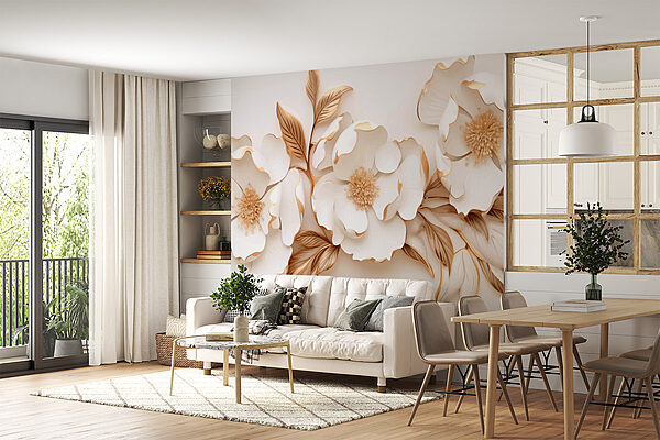 Fioriture eleganti in tonalità crema. Fioriture eleganti in tonalità crema.