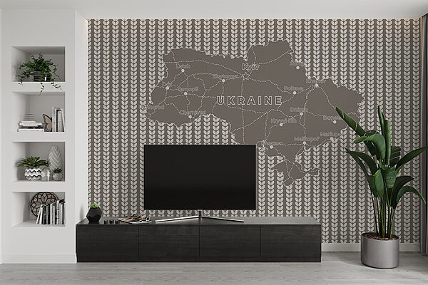 Mappa dell'Ucraina con testo bianco Mappa dell'Ucraina con testo bianco
