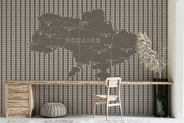 Mappa dell'Ucraina con testo bianco Mappa dell'Ucraina con testo bianco