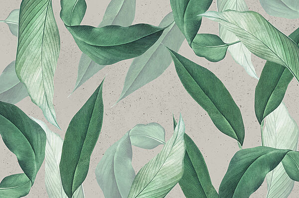 Pattern of green leaves