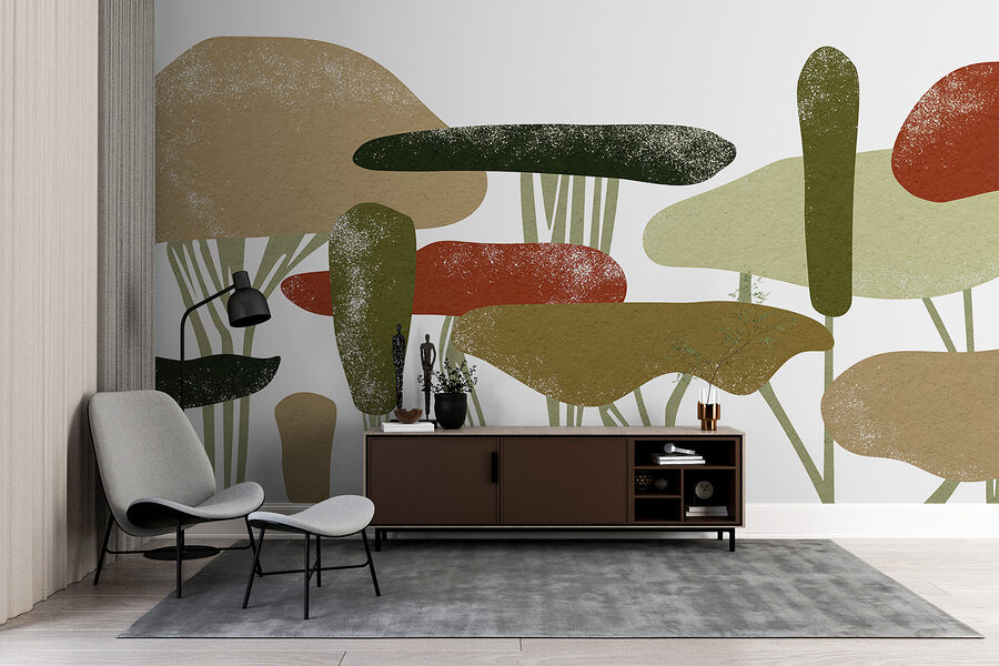 Gruppo di alberi con colori diversi