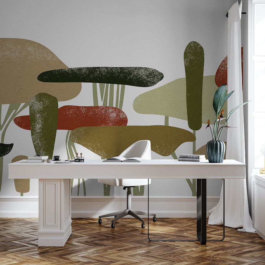 Gruppo di alberi con colori diversi