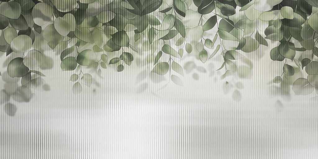 Foglie verdi da una finestra Foglie verdi da una finestra