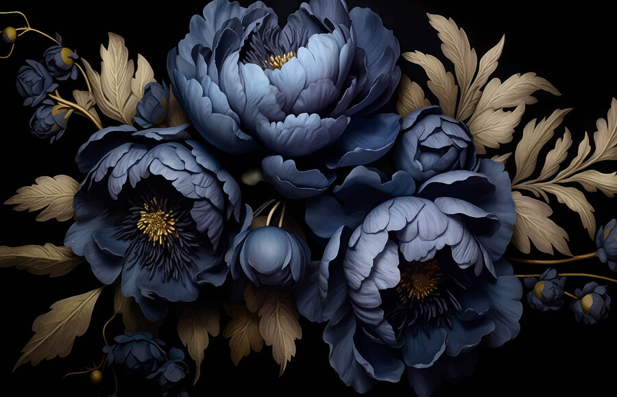 Gruppo di fiori blu