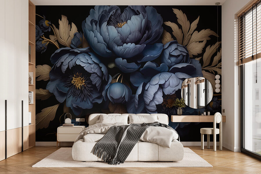 Gruppo di fiori blu