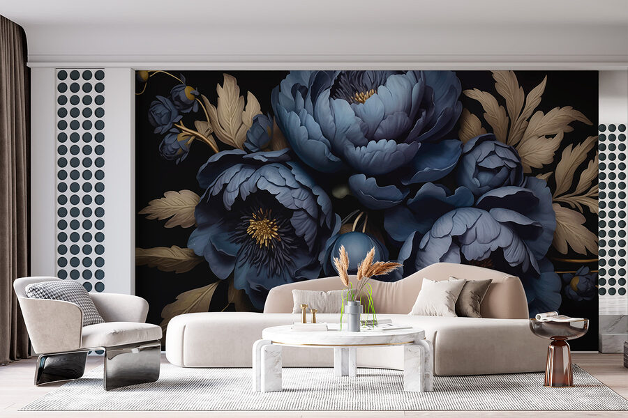 Gruppo di fiori blu