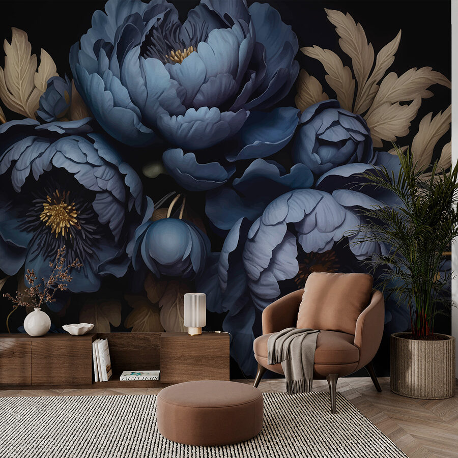 Gruppo di fiori blu
