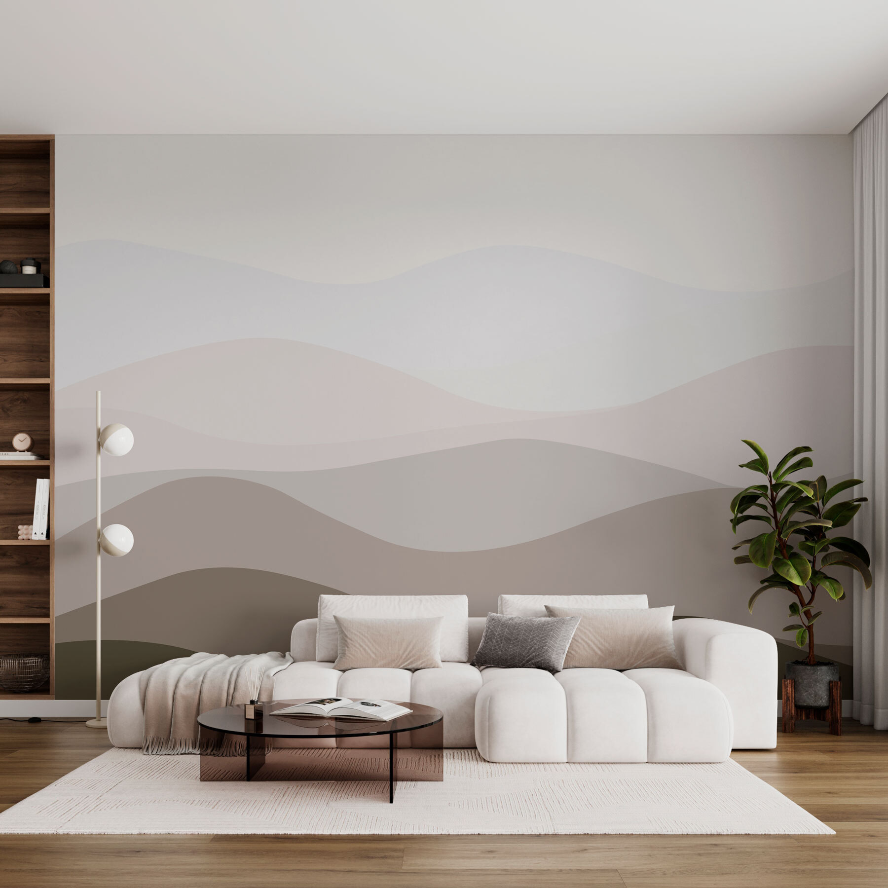Brown and white wavy lines Brown and white wavy lines
