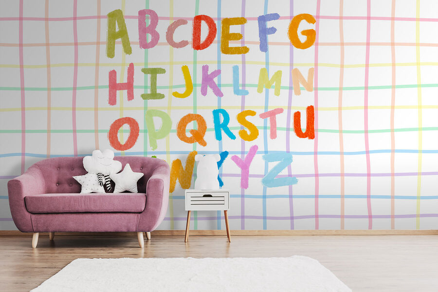 Lettere colorate su una griglia Lettere colorate su una griglia