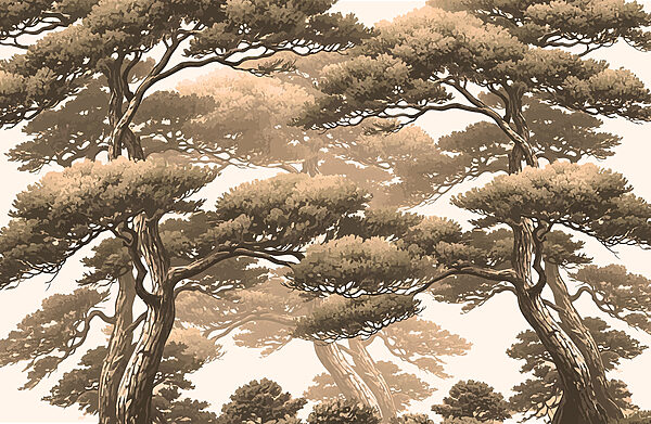 Group of trees with branches