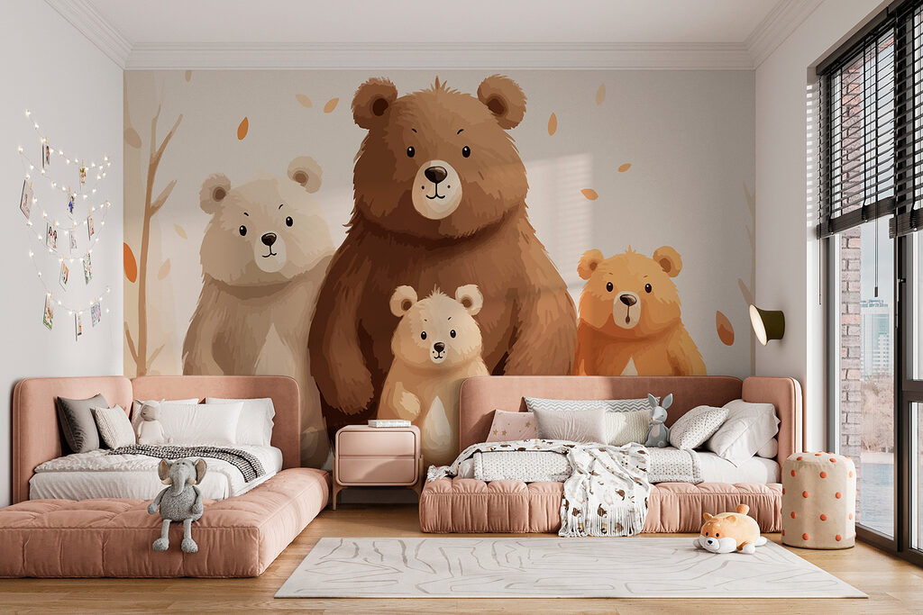 Group of bears standing together Group of bears standing together