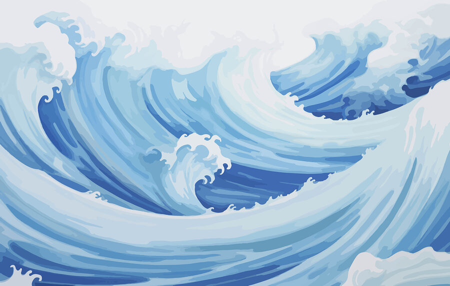 Onde blu e bianche Onde blu e bianche
