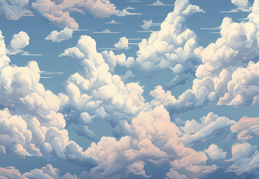 Cielo blu con nuvole