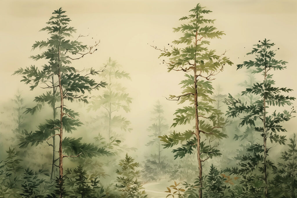 Pittura di una foresta Pittura di una foresta