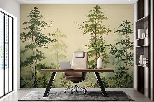 Pittura di una foresta Pittura di una foresta