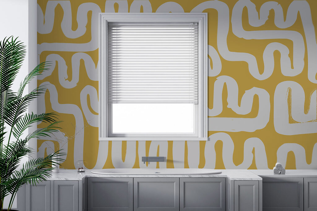 White and yellow maze