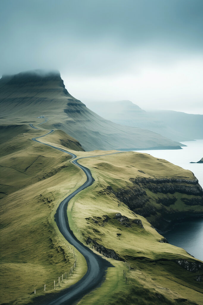 Road going through a mountain