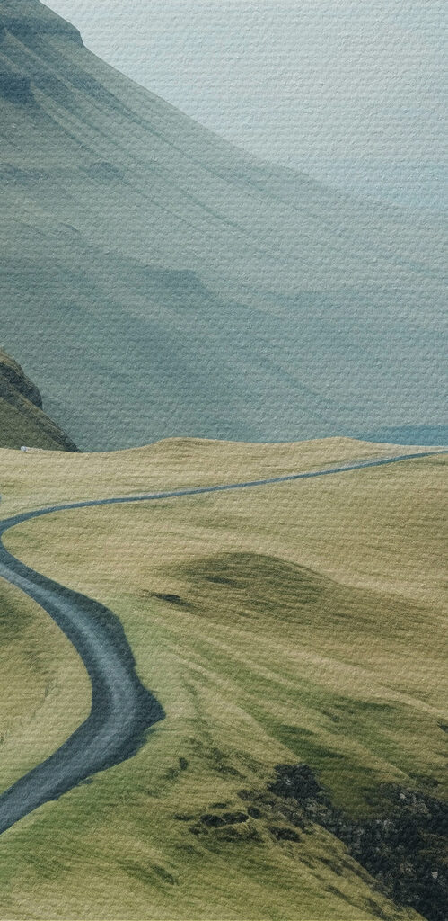 Road going through a mountain
