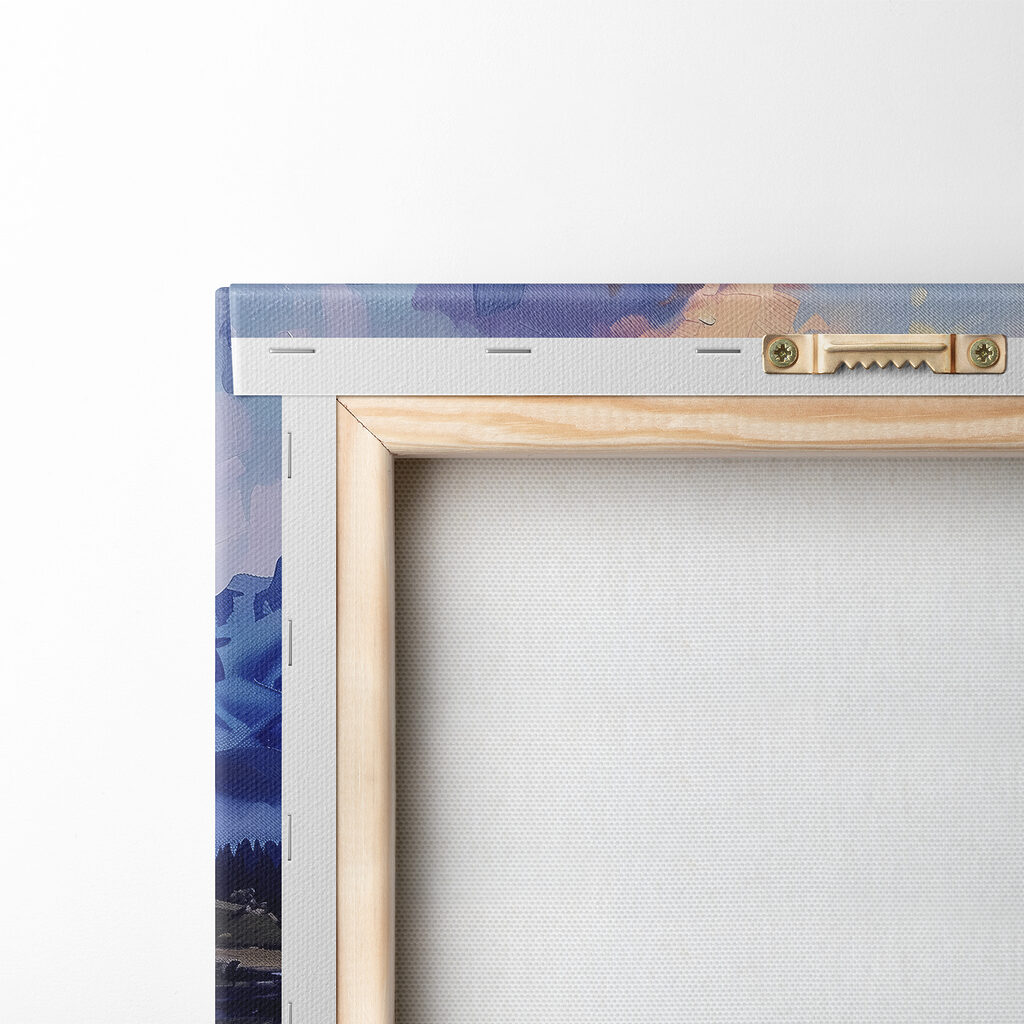 Painting of mountains and water