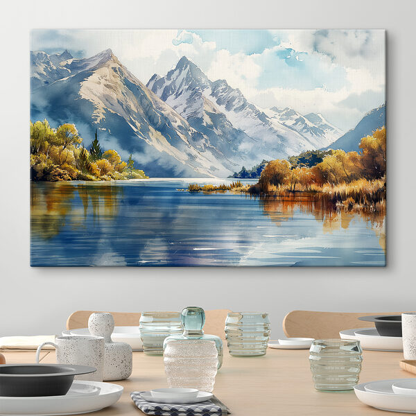 Quadri Quadri Acqua con le montagne sullo sfondo (COD: s40309)