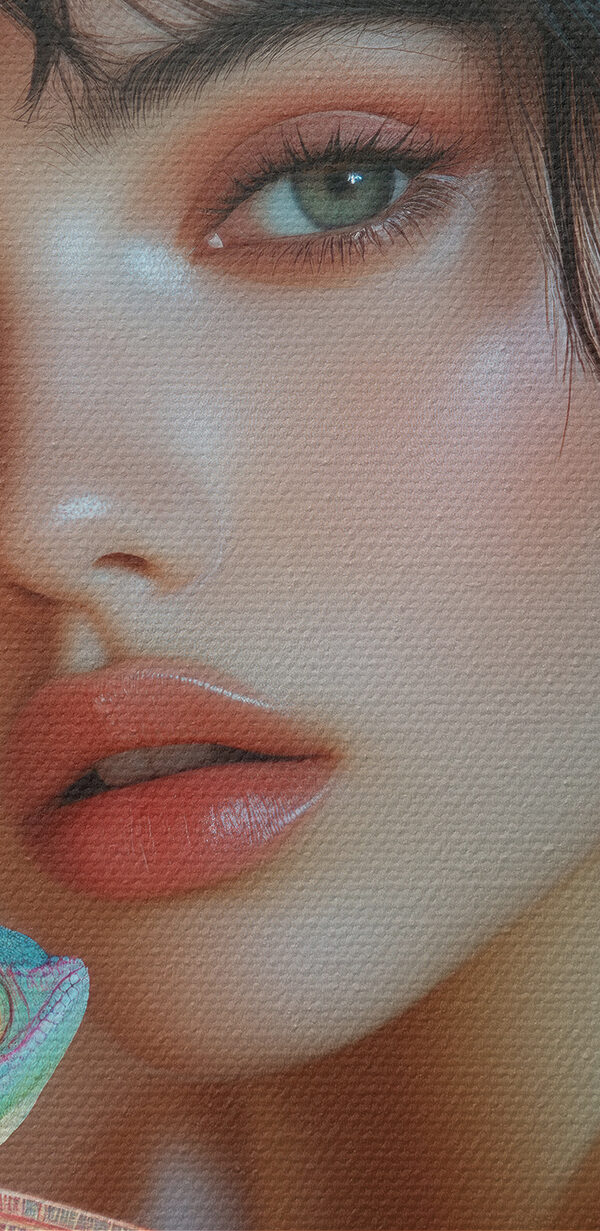 Woman with a dragonfly