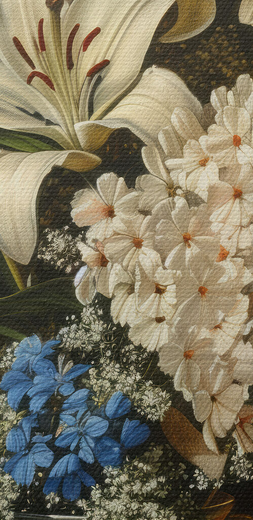 Painting of flowers in a vase Painting of flowers in a vase
