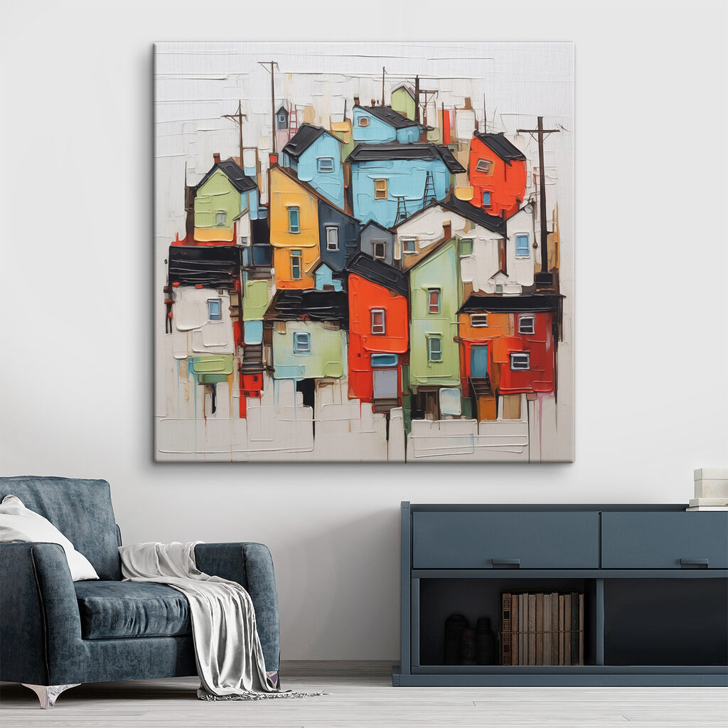 Painting of a city
