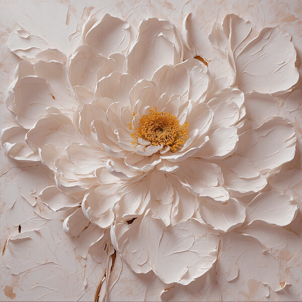 White flower with a yellow center