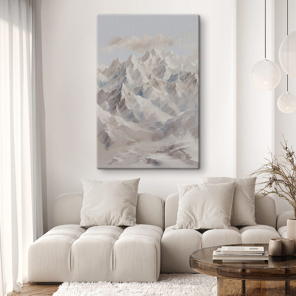 Mountain range with snow