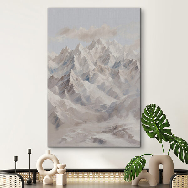 Mountain range with snow