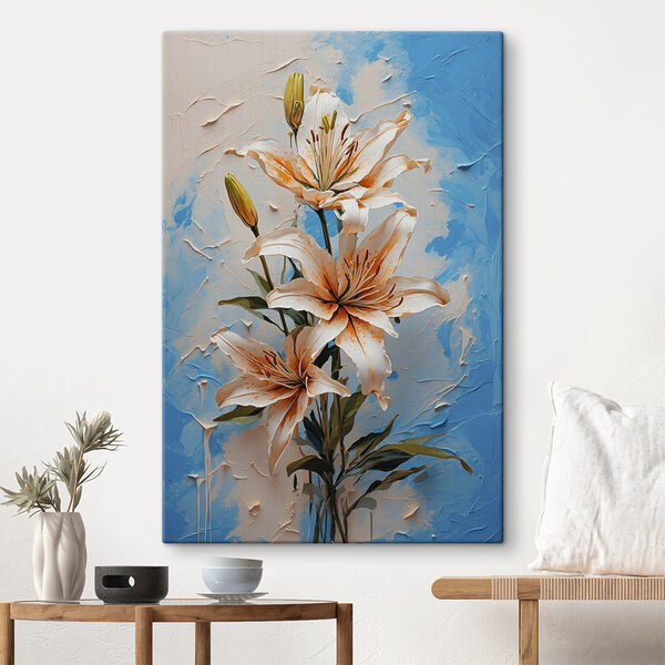 Quadri Dipinto di fiori su sfondo blu (COD: s40640) Quadri Quadri Dipinto di fiori su sfondo blu (COD: s40640)