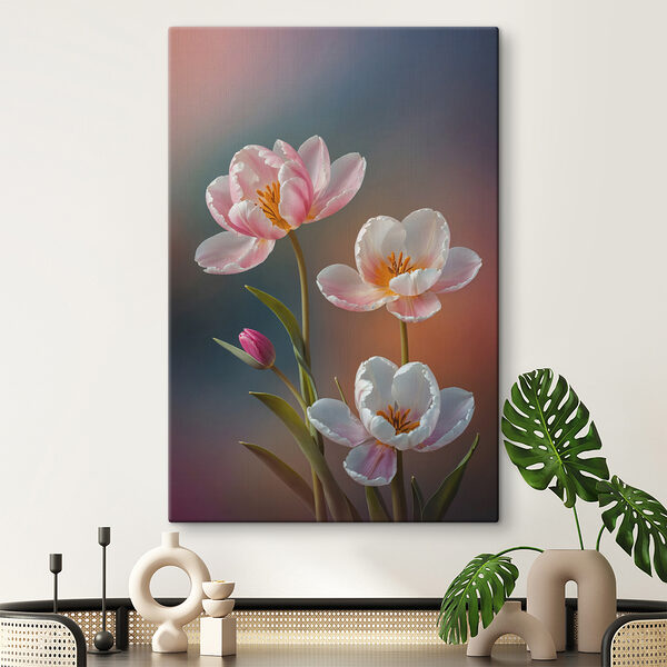 Quadri Quadri Composizione di fiori rosa e bianchi (COD: s40644)