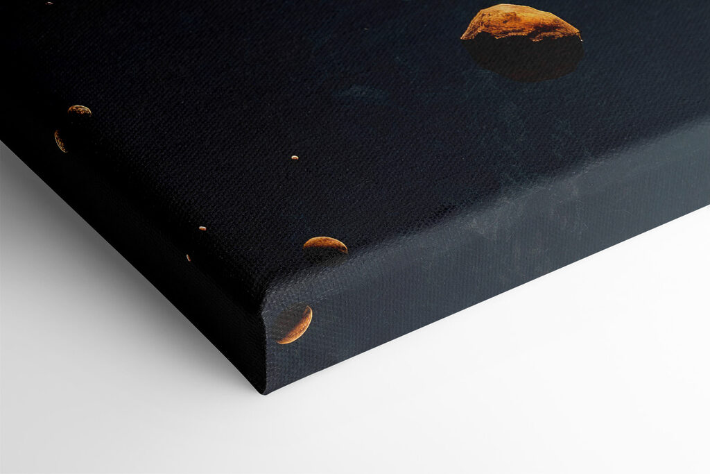 Planets in space with planets and stars