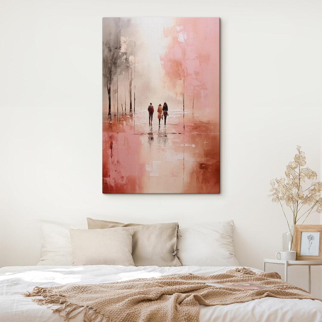Group of people walking on a wet street