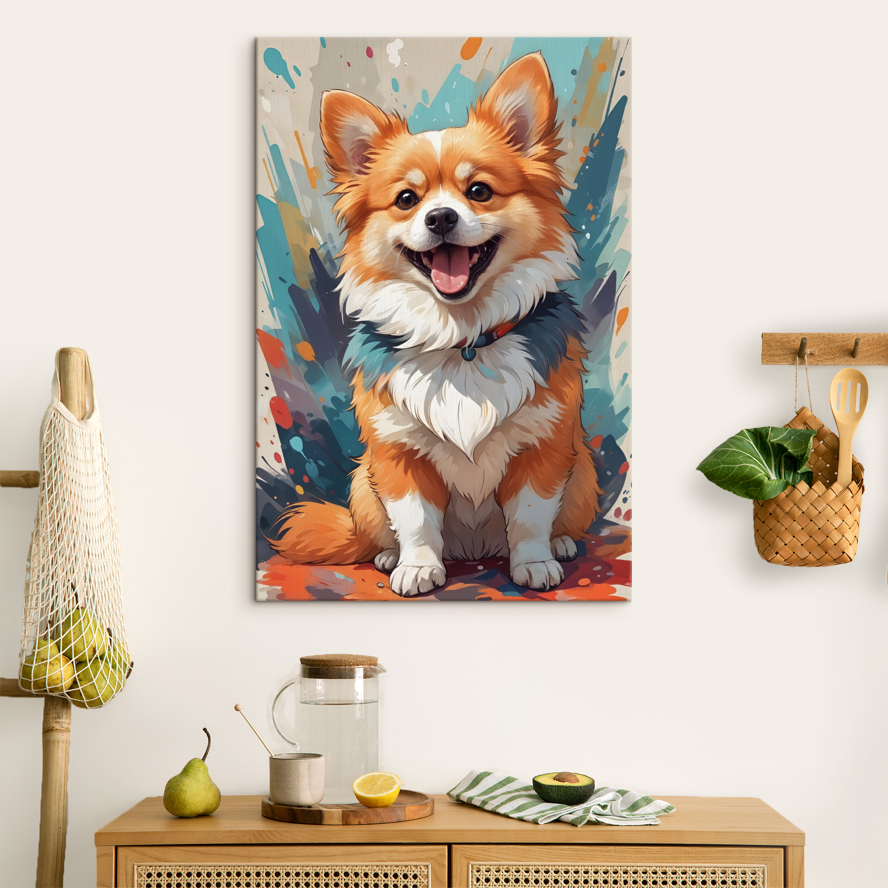 Dog with its mouth open