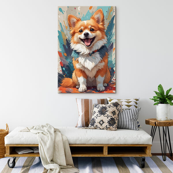 Dog with its mouth open