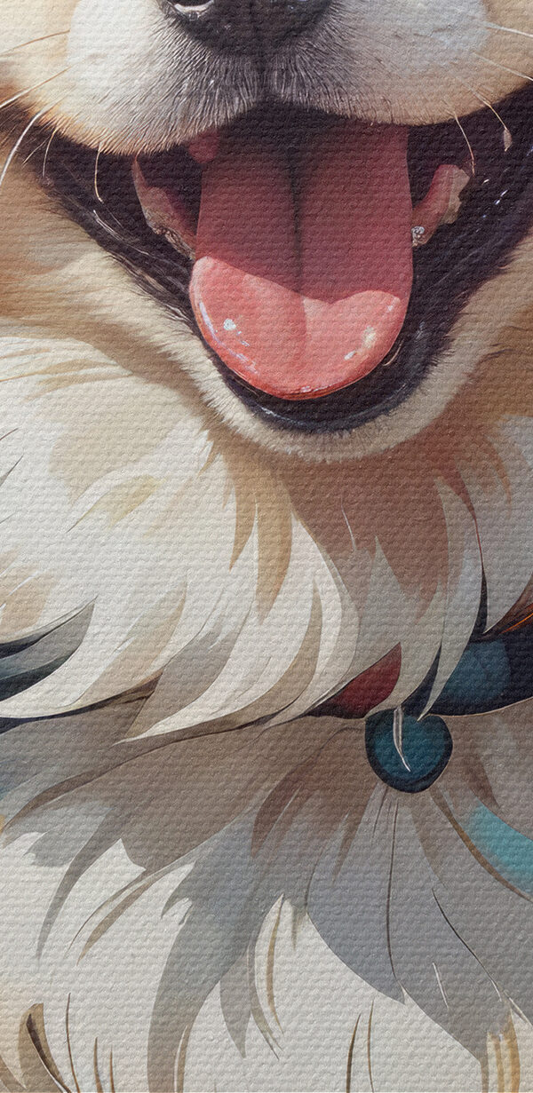 Dog with its mouth open