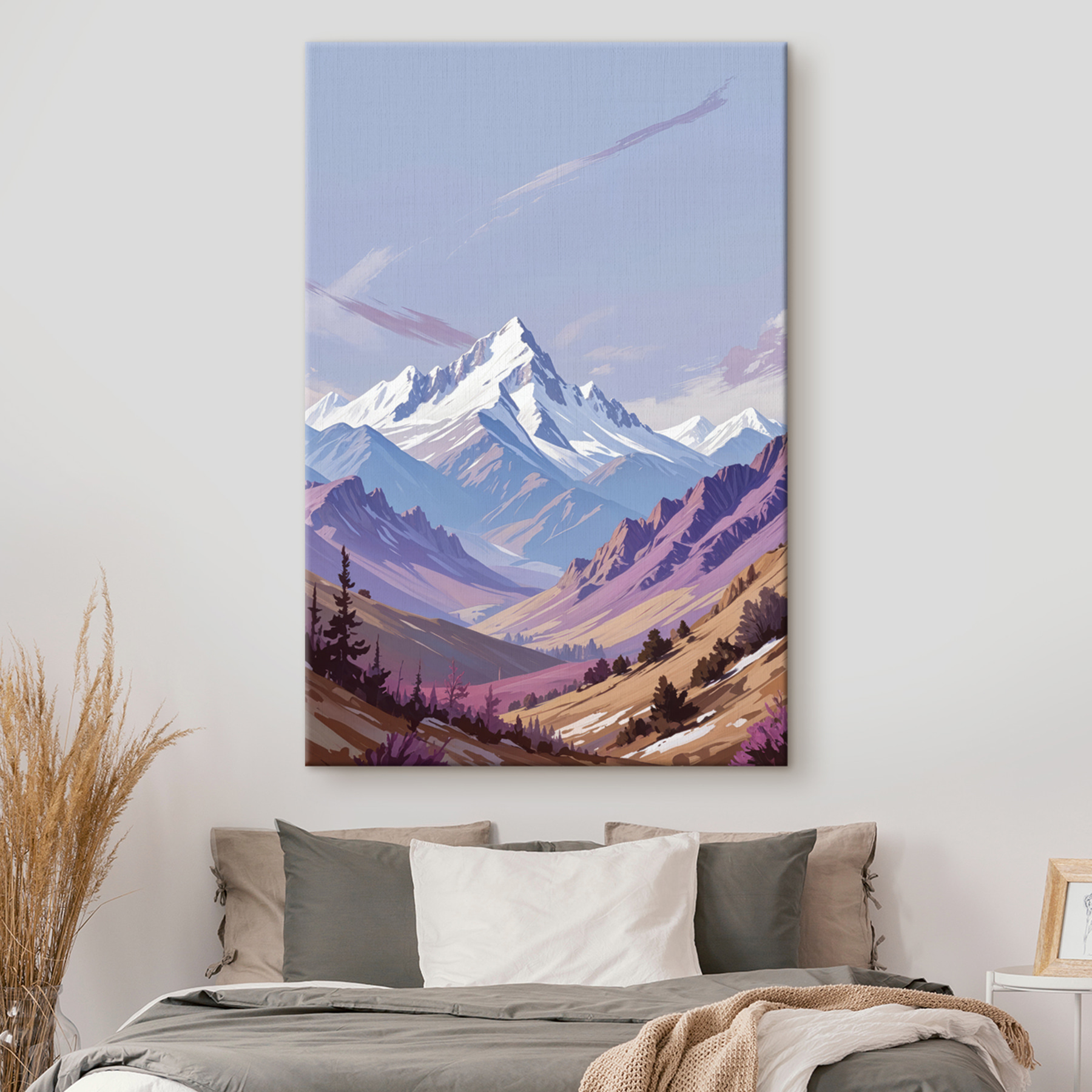 Mountain range with trees and mountains in the background Mountain range with trees and mountains in the background