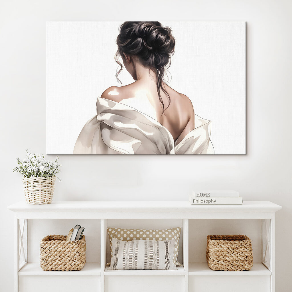 Woman with her hair pulled back