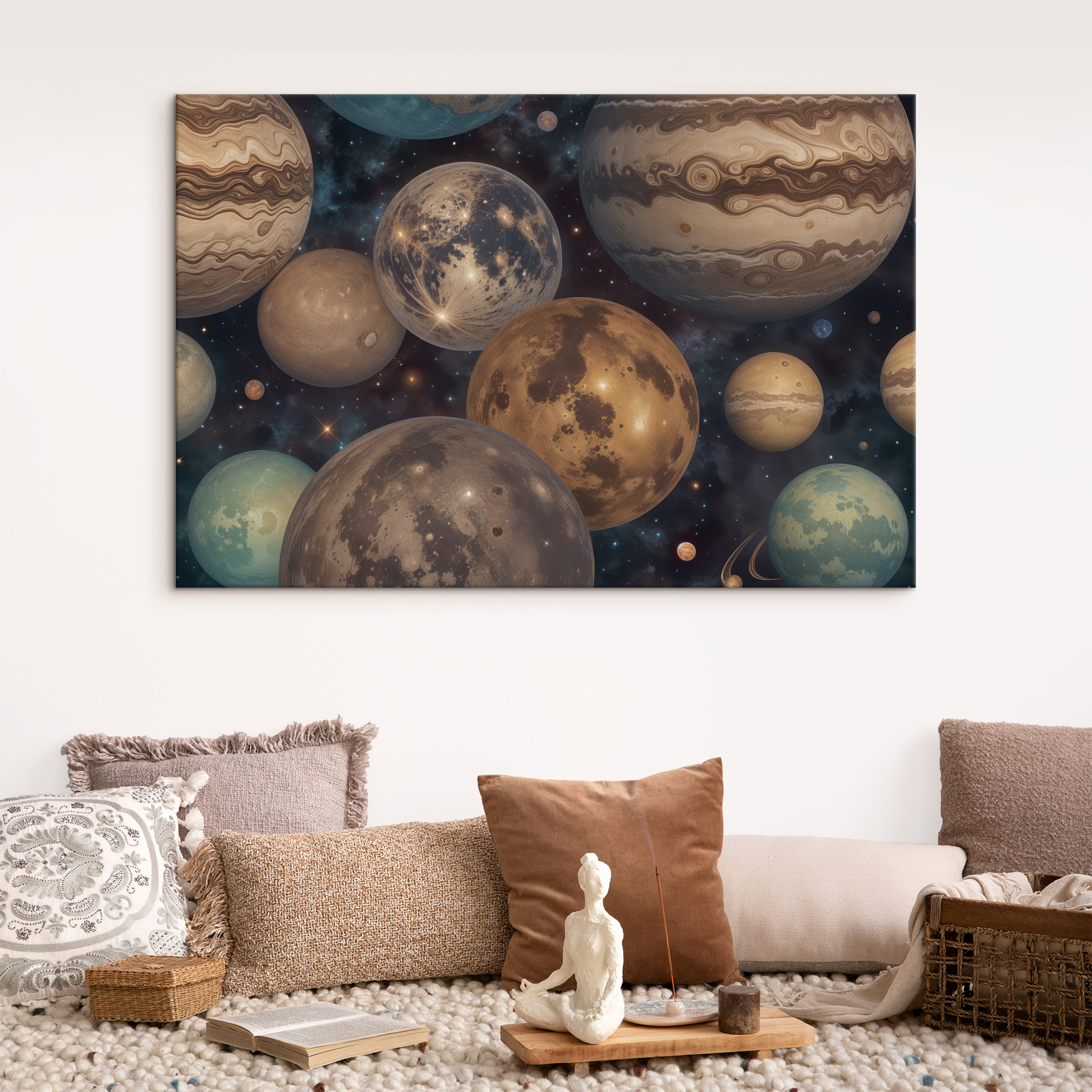 Group of planets in space
