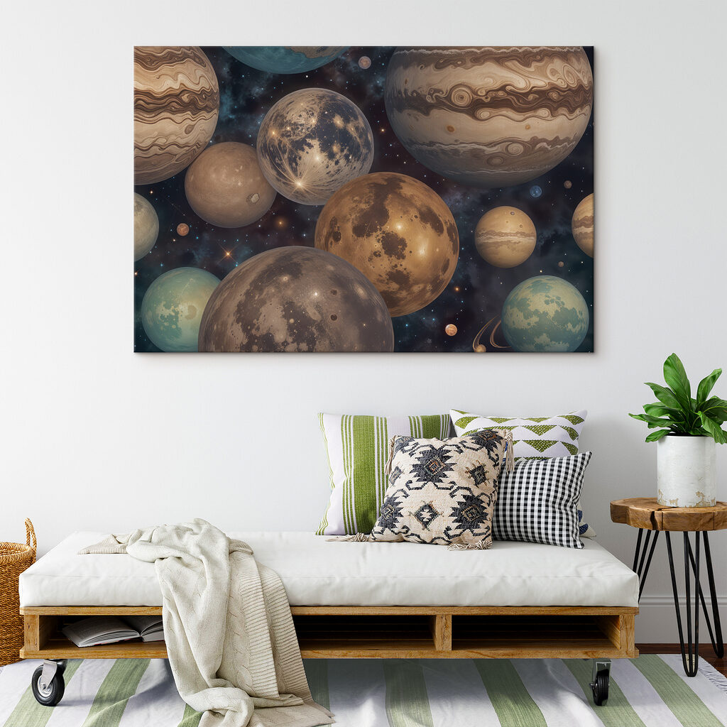Group of planets in space