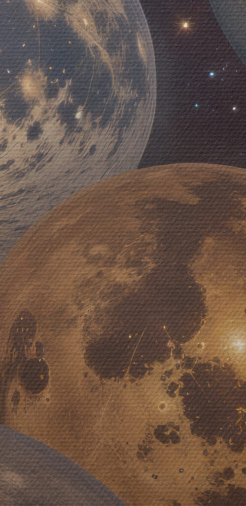 Group of planets in space