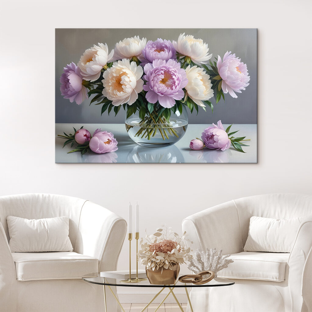 Vase of flowers on a table