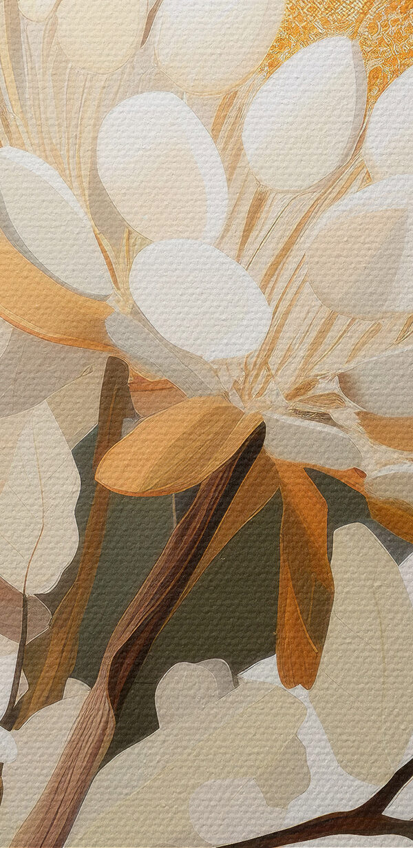 White flower with yellow center