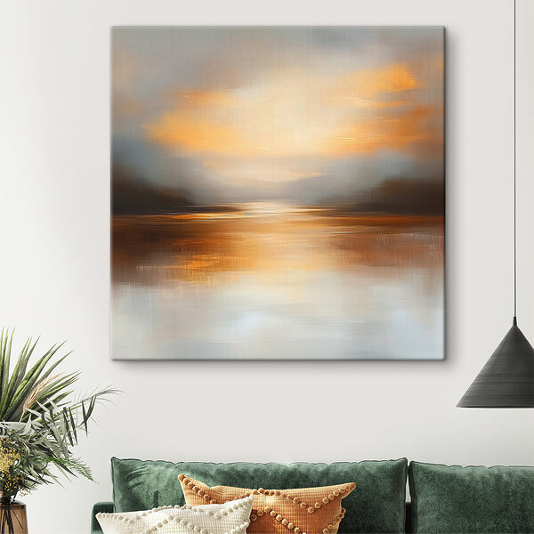Quadri Quadri Tramonto su uno specchio d'acqua (COD: s40738)