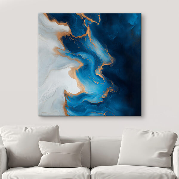Azure currents in an abstract dance Azure currents in an abstract dance