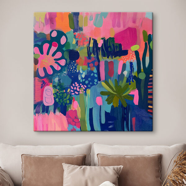 Quadri Quadri Dipinto dai colori vivaci raffigurante fiori e piante (COD: s40824)