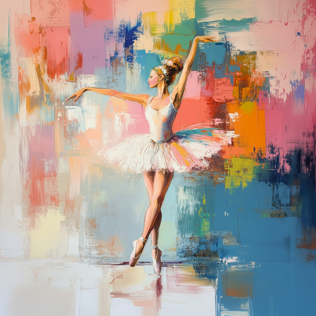 Woman in a tutu dancing Woman in a tutu dancing