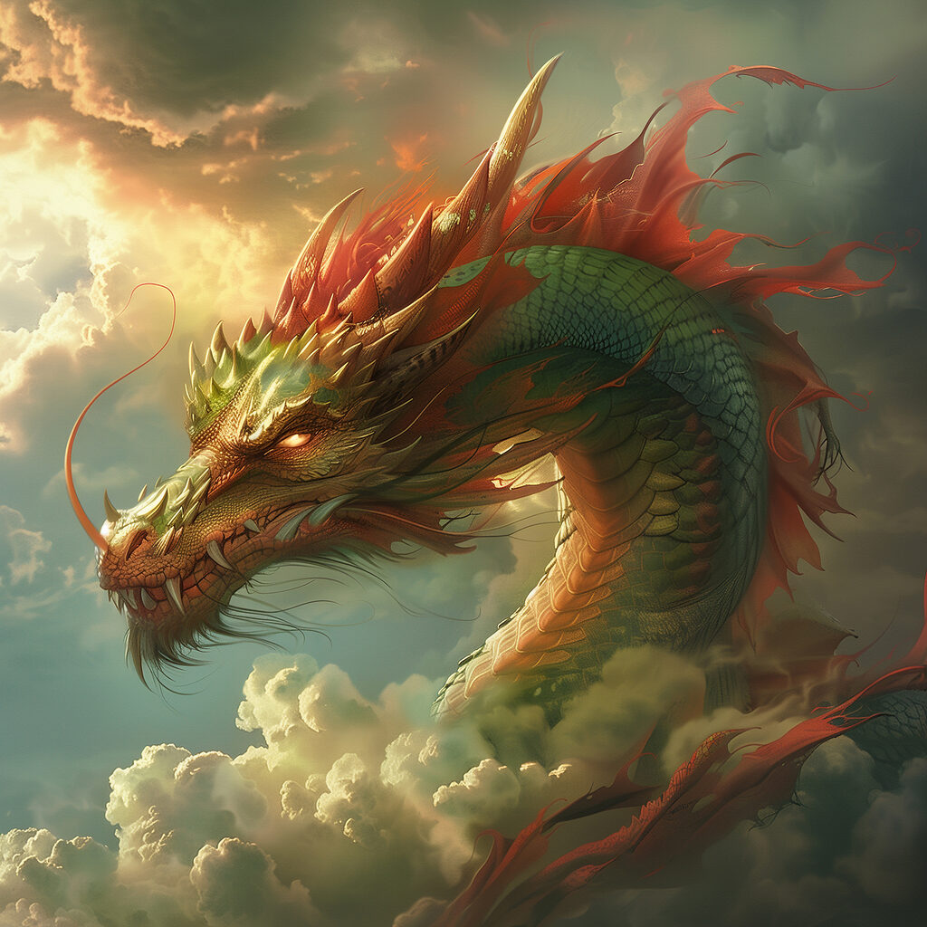 Dragon in the clouds